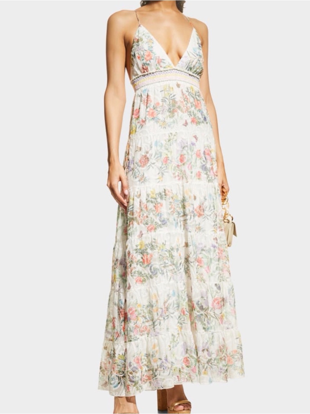 Alice + Olivia
Karolina Floral Embroidered
Tiered Maxi